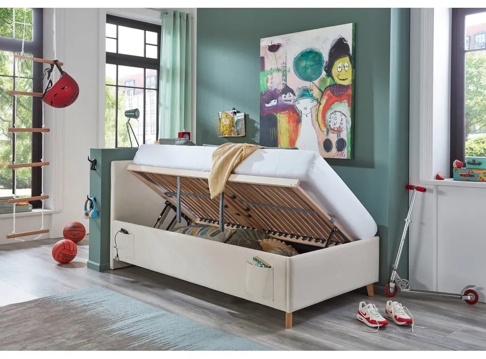 Beżowe łóżko dziecięce ze schowkiem 120x200 cm Cool – Meise Möbel