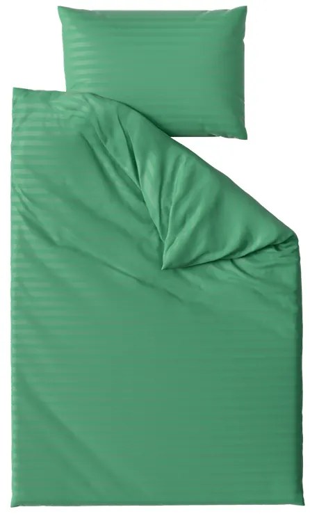 PrzytulneMieszkanie.pl PrzytulneMieszkanie.pl Hotelowa pościel z mikrofibry JASMINE ciemnozielona - pasek 2 cm Rozmiar pościeli: 70 x 90 cm | 140 x 220 cm