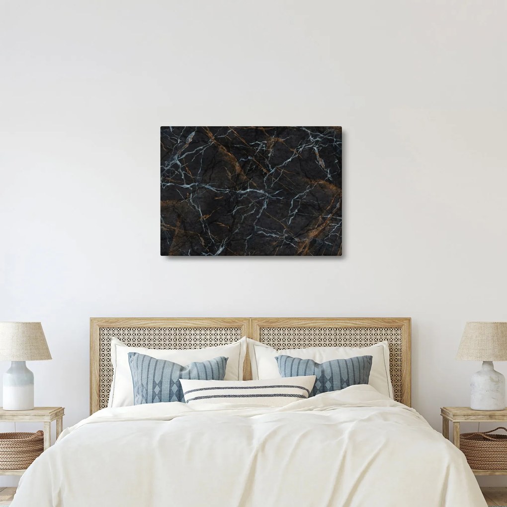 Obraz - Czarny marmur (70x50 cm)