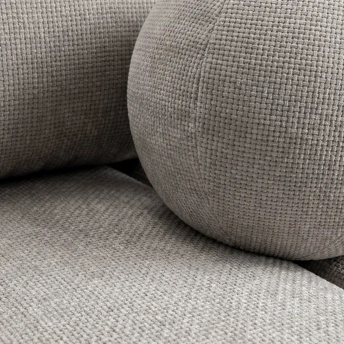 Sofa z Funkcją Spania SARIA Jasnoszara Szenil Nowoczesna