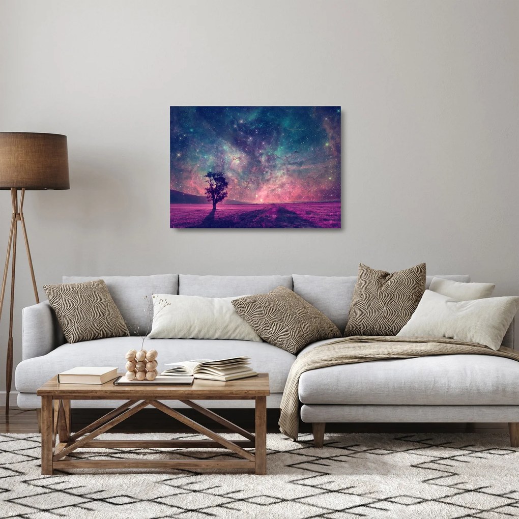 Obraz na szkle - Nieziemskie nocne niebo (70x50 cm)