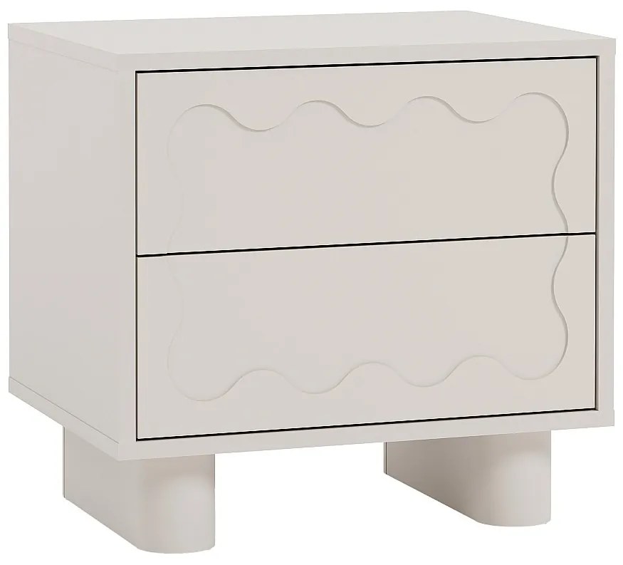 Zestaw 2 stolików nocnych - 2 szuflady - MDF - Beż - ANEZA