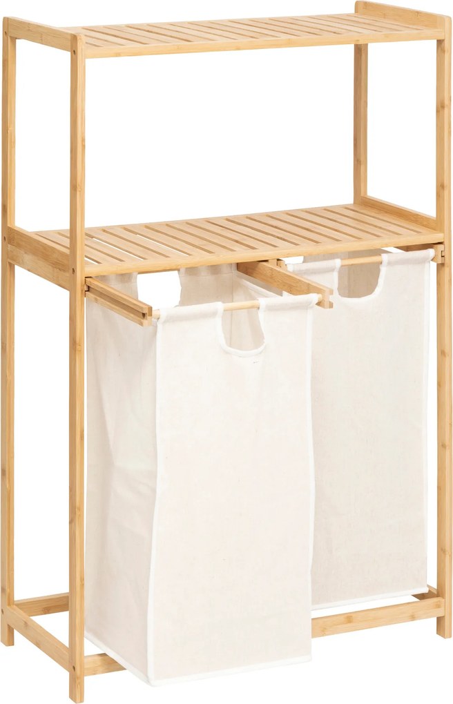 Regał bambusowy z koszem na pranie TIDY BOX, 72 x 33 x 109 cm