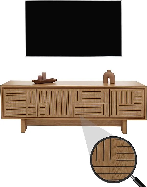 Stojak pod telewizor MCW-O34,  jesion naturalny