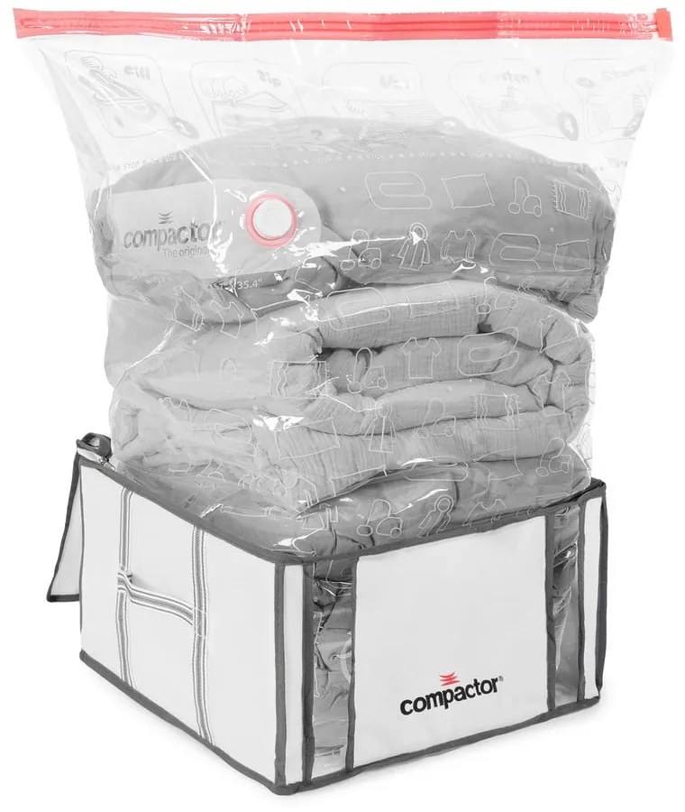 Tekstylne pojemniki do przechowywania ubrań zestaw 2 szt. próżniowe/usztywniane 42x25x25 cm Life – Compactor