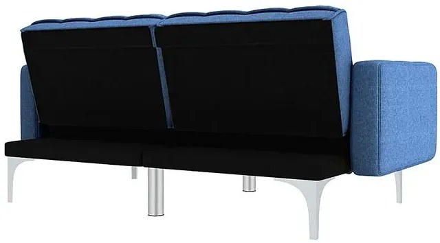 Rozkładana niebieska kanapa z poduszkami E9-K92