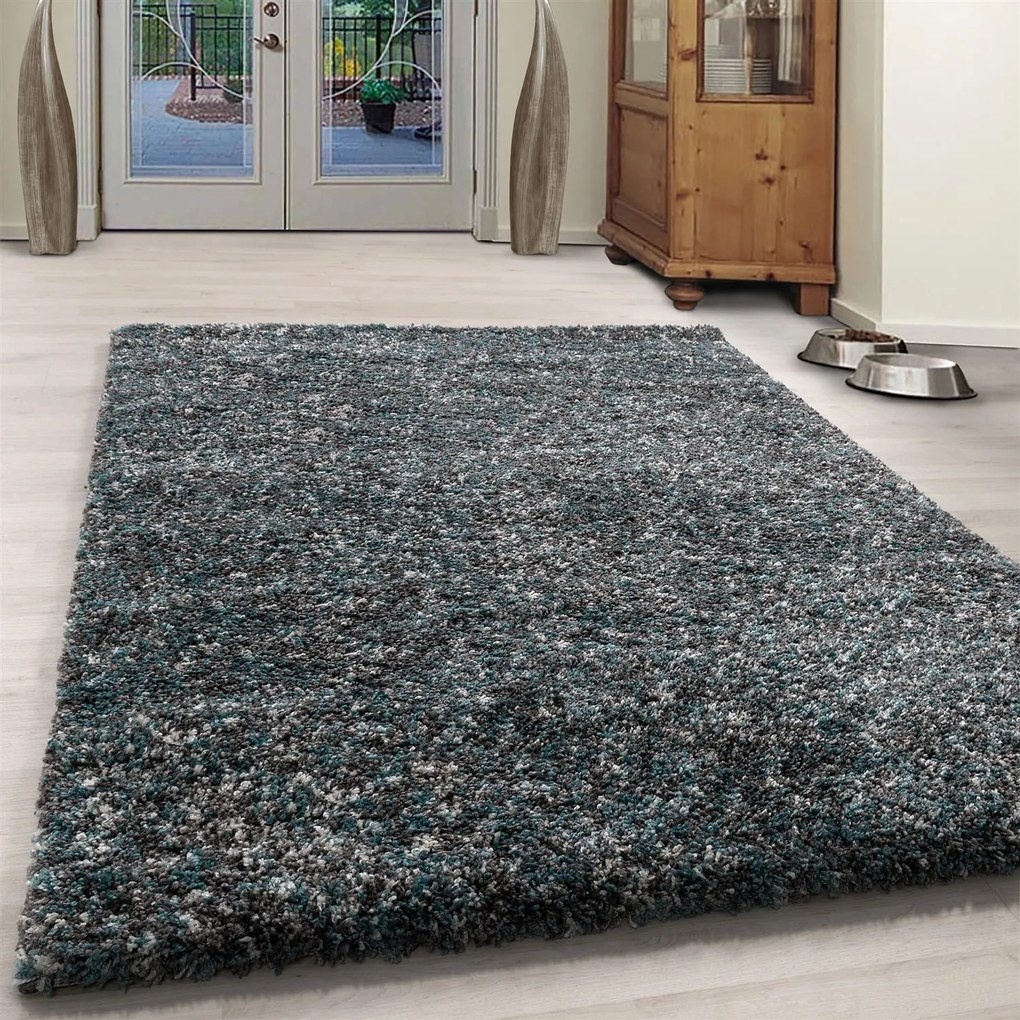 Dywan shaggy Enjoy niebieski wielokolorowy 140 cm x 200 cm