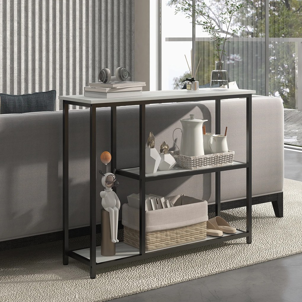 HOMCOM Konsolowy stolik z dużą ilością miejsca