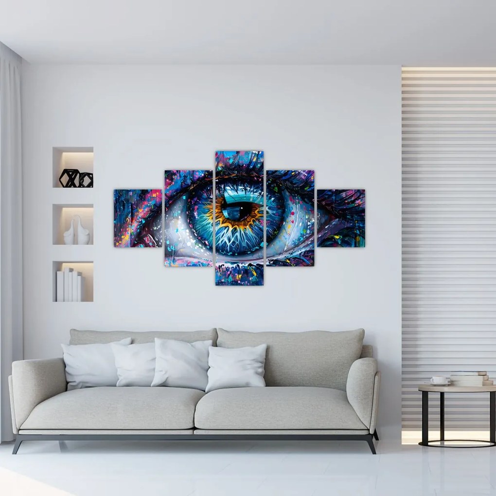 Obraz - Malowanie oczu (125x70 cm)
