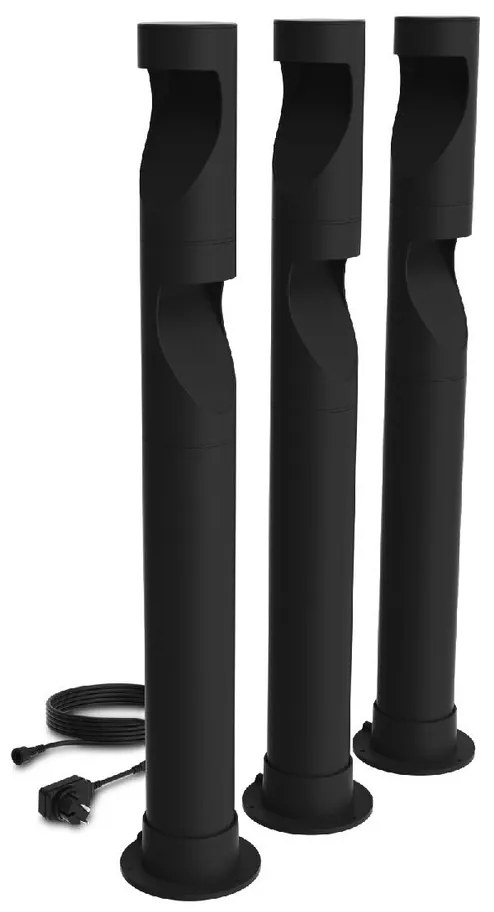 Philips Desi GardenLink słupek zewnętrzny LED Low Voltage 3 szt., 70 cm, 3x1,5 W, 3x180 lm, 2700 K
