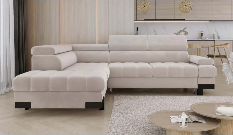 Narożnik SELVA L z funkcją spania i pojemnikiem WERSAL