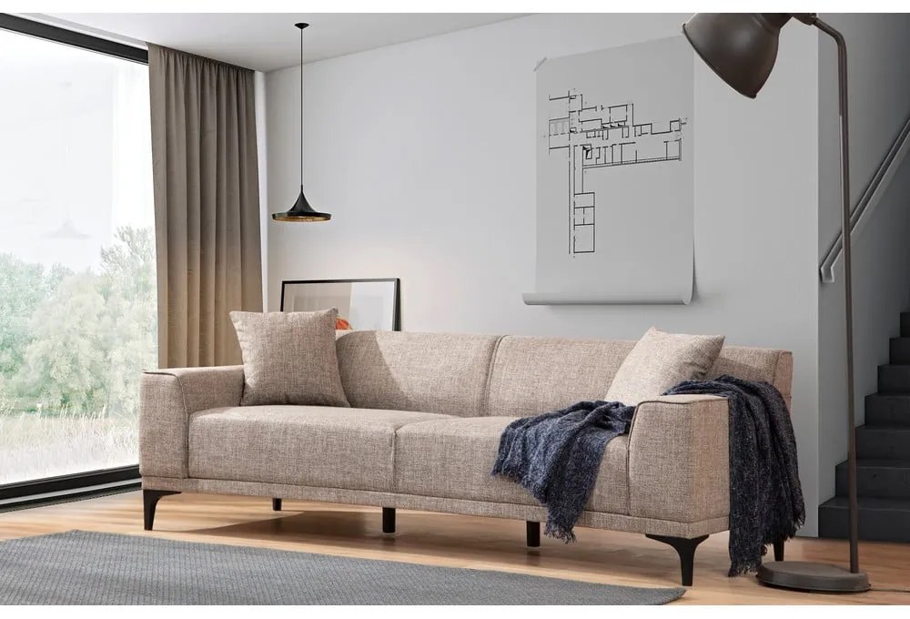 Jasnobrązowa sofa 215 cm Petra – Balcab Home