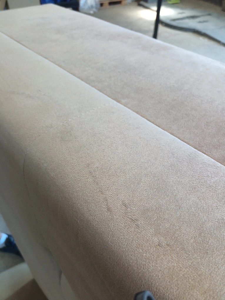 PROMOCJA Rozkładana sofa w kształcie U VENORIA 285x146 cm, beżowa + 2 poduszki ZA DARMO II. gatunek