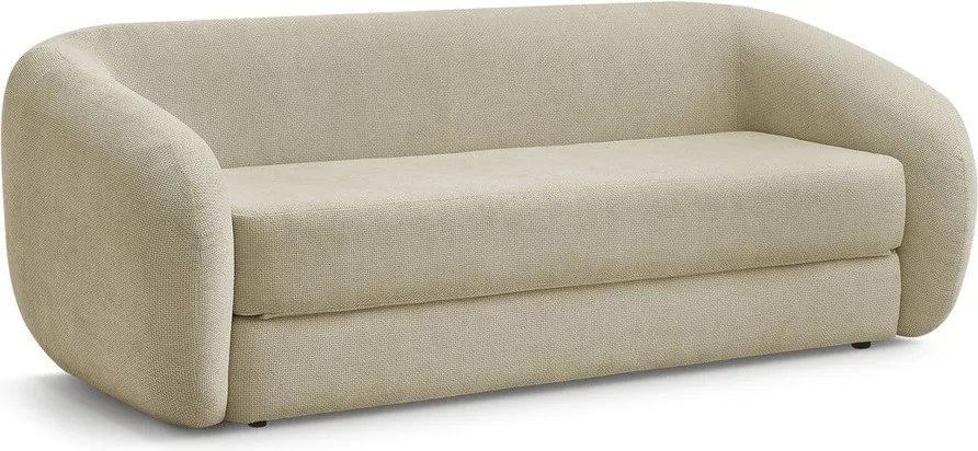 Szarobrązowa rozkładana sofa z tkaniny szenilowej 228 cm Neyo – Bobochic Paris