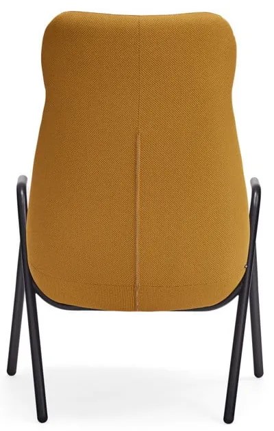Żółty fotel Teulat Dins, wys. 114 cm