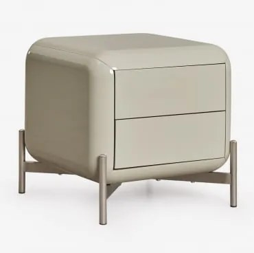 Szafka Nocna 45x45 Cm Z Mdf Alazne Zielony Lauerl - Sklum