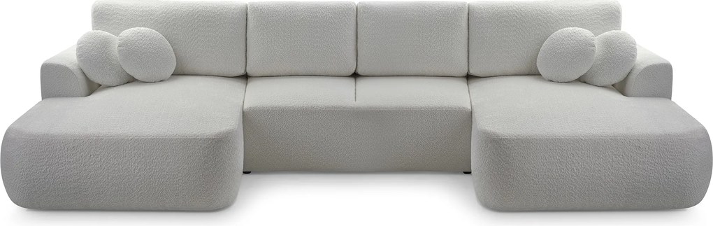 Masseno Narożnik FILO z funkcją spania i pojemnikiem na pościel Narozniki U, Rozkładana sofa - Szary, CORAL 75