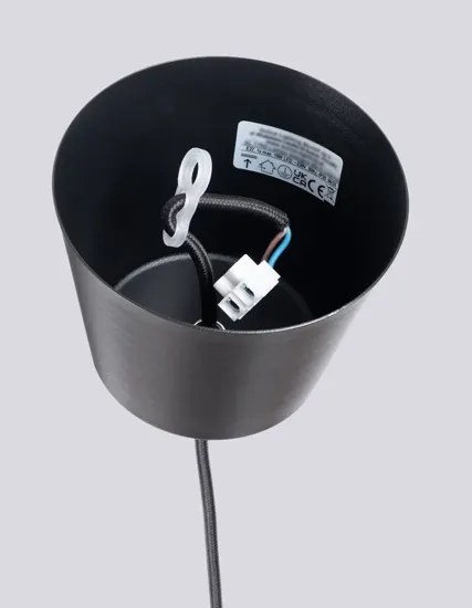 Czarna okrągła lampa wisząca L6-K26