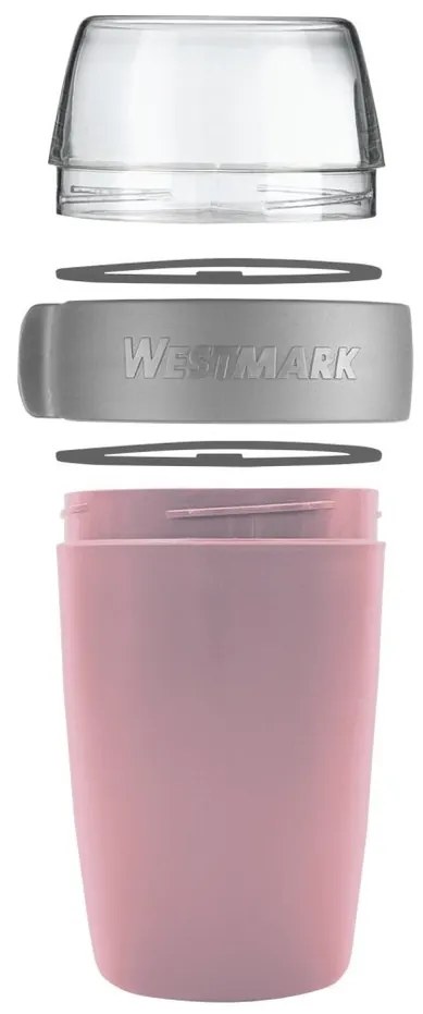 Westmark Dwuczęściowy pojemnik na żywność, 700 ml, różowy