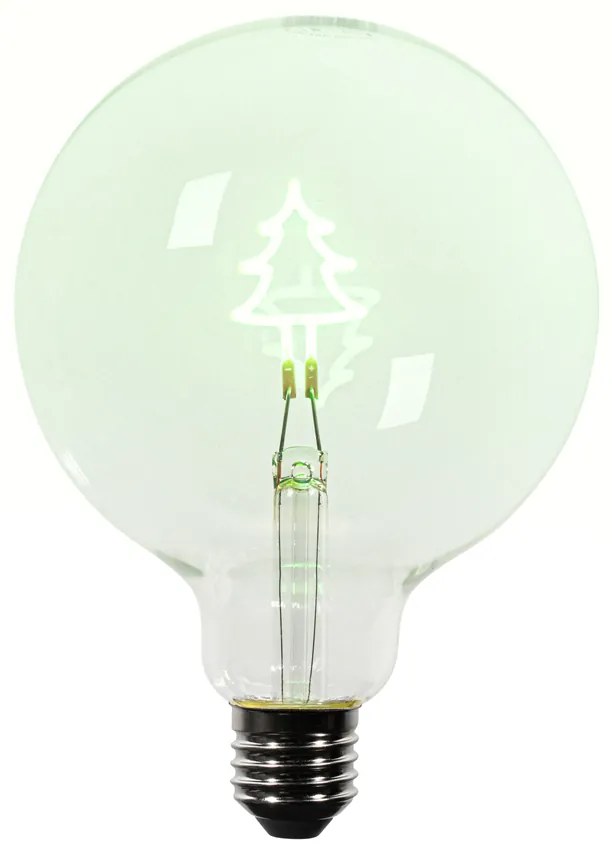 Świąteczna żarówka LED E27 z żarnikiem choinkowym G125 przezroczysta 1.8W 100 lm
