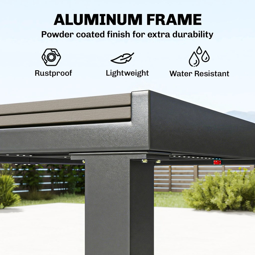 Outsunny Zestaw Mebli Ogrodowych 7-częściowy Z Rozkładanym Stołem i 6 Krzesłami, Design Lameli Drewna, Rama Aluminiowa | Aosom PL