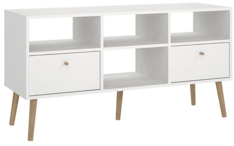 Biała szafka pod TV 117x61 cm Bodo – Tvilum