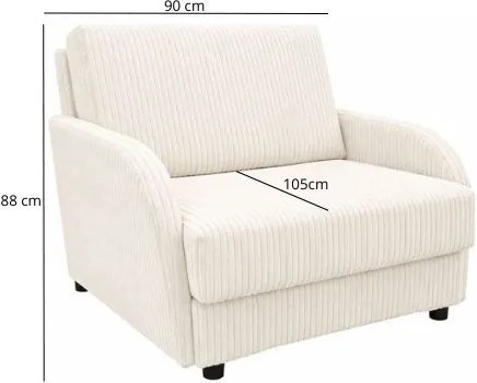 Masseno Sofa TIGO z funkcją spania i pojemnikiem na pościel, Rozkładana sofa - Brązowy, POSO 3