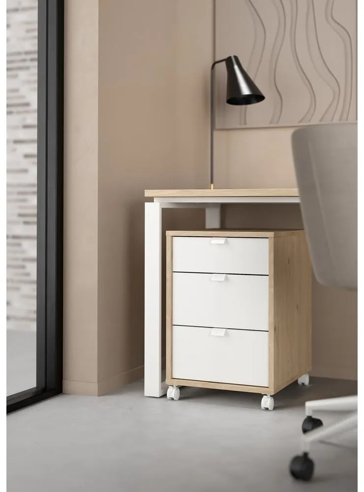 Biało-naturalna szafka w dekorze dębu 41x61 cm Sign – Tvilum