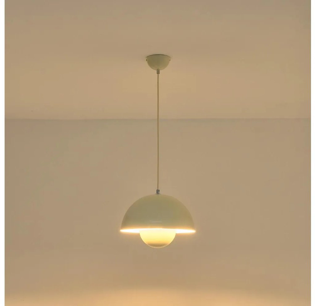 Lampa wisząca na lince JARDEN 1xE27/15W/230V kremowa