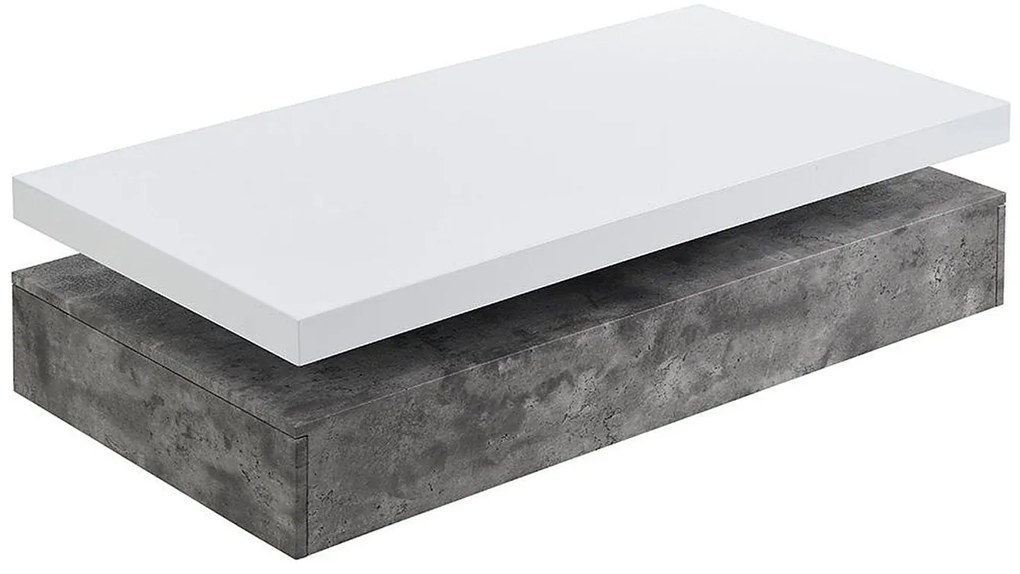 Ława FELIX – 2 szuflady – MDF – kolor: szary i biały