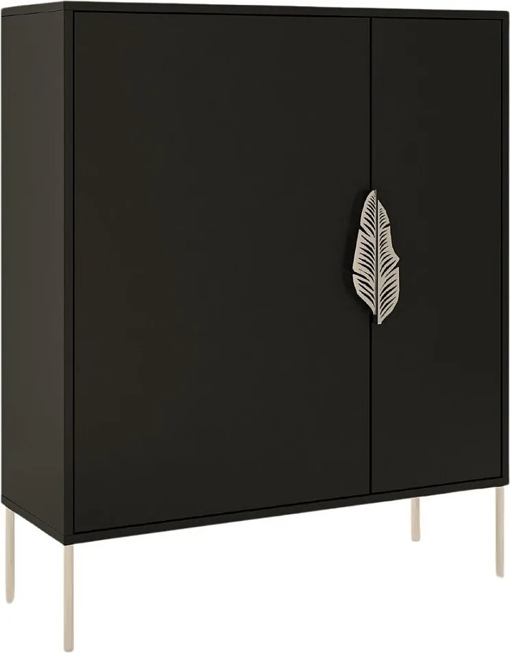 Szafka na buty Skandica MERLIN ze złotymi dodatkami