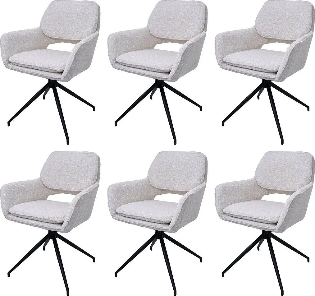 Krzesło do jadalni MCW-N74 (zestaw 6 sztuk),  kremowy