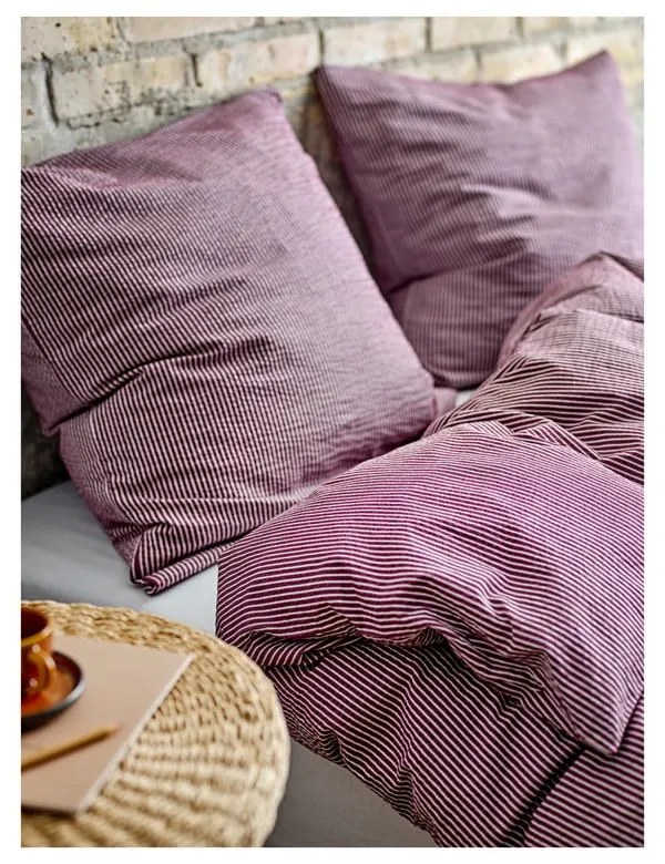 Fioletowa bawełniana pościel jednoosobowa 140x200 cm Cheerful – Södahl