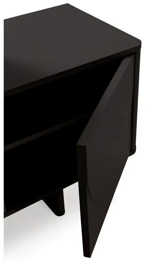 Czarna szafka pod TV 180x55x40 cm Solei – MOME