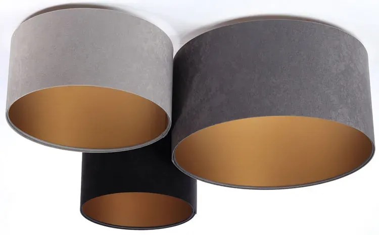 Welurowy potrójny plafon glamour - EXX47-Oviero