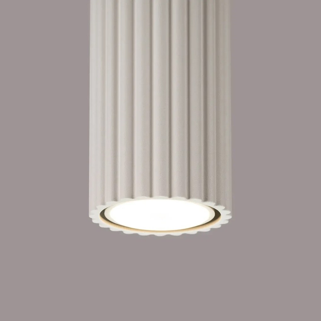 Plafon KARBON 40 beżowy ryflowany  SOLLUX  LIGHTING