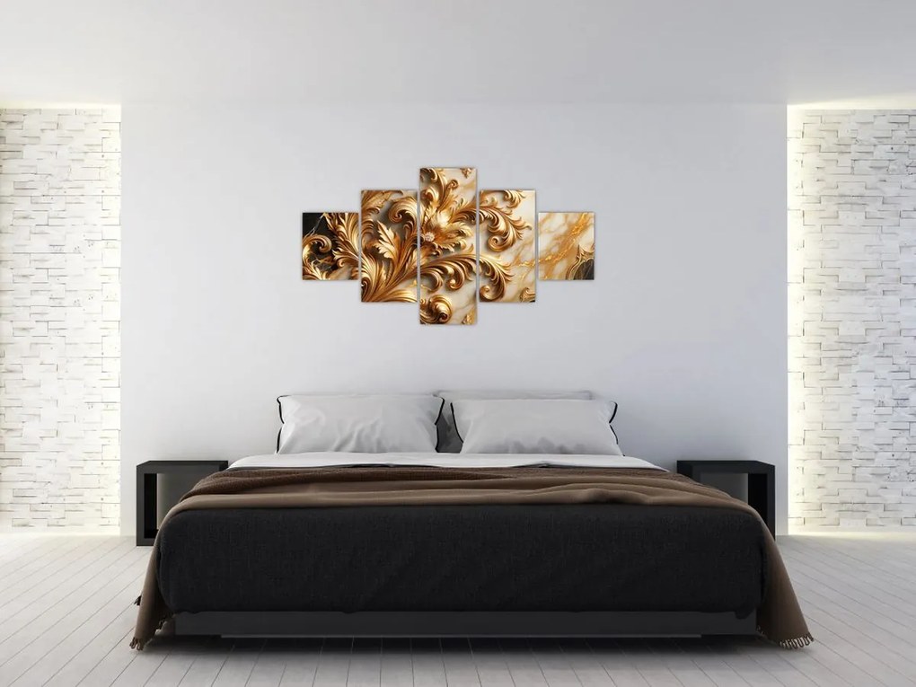 Obraz - Marmur ze złotem (125x70 cm)