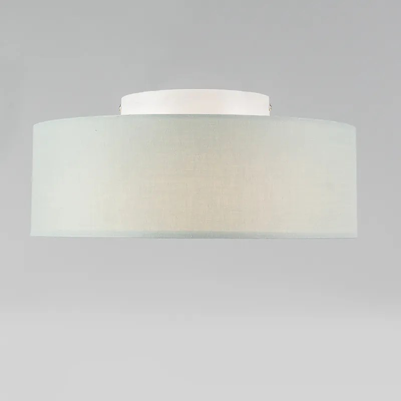 Lampa sufitowa zielona 30 cm z LED - Drum LED Nowoczesny Oswietlenie wewnetrzne