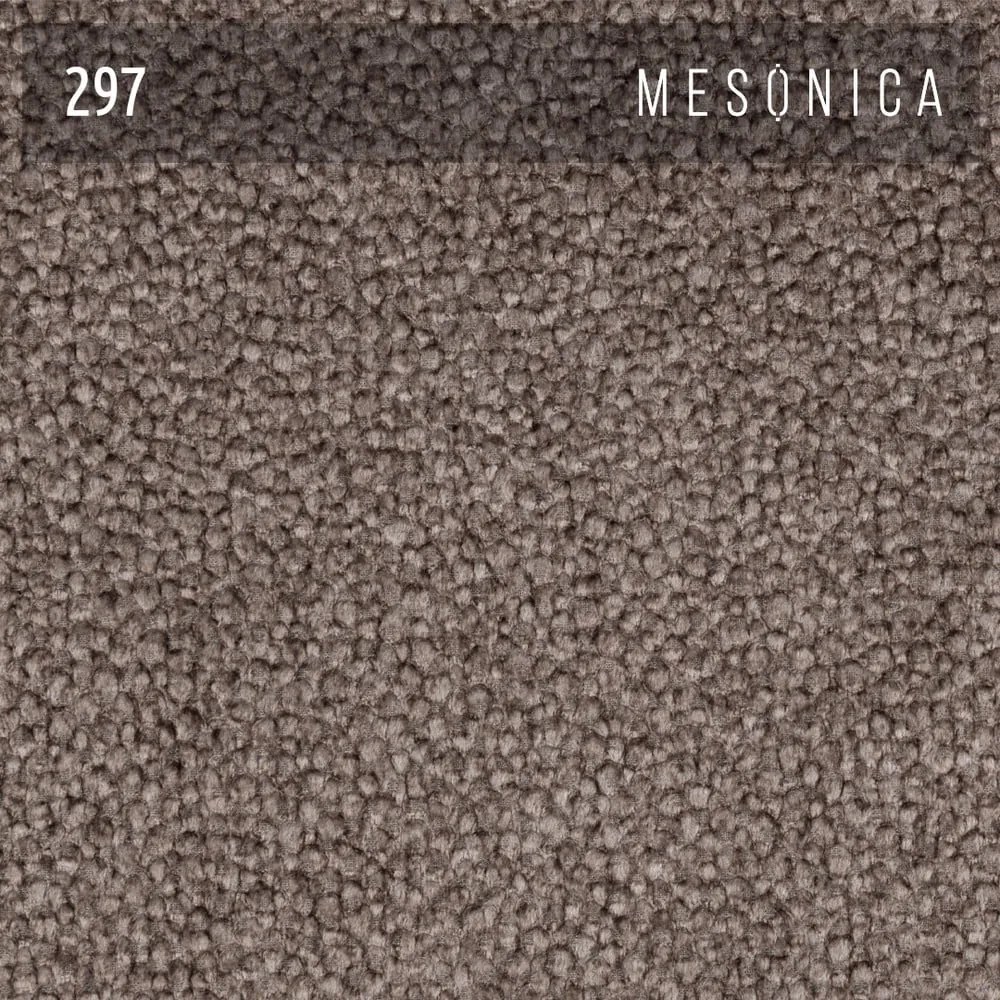 Jasnobrązowe tapicerowane łóżko dwuosobowe ze stelażem 140x200 cm Fioro – MESONICA