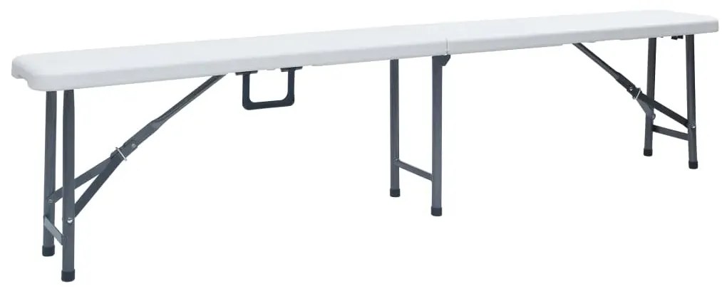Zestaw białych ławek ogrodowych D6-C56