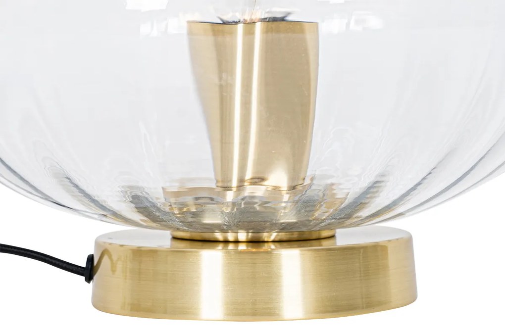 Lampa stołowa w stylu art deco złota ze szkłem - Ayesha ArtDeco Oswietlenie wewnetrzne