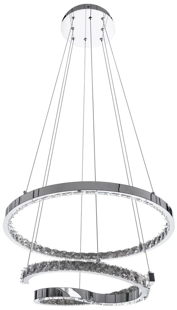 LAMPA KRYSZTAŁOWA WISZĄCA RING LED APP773-2CP