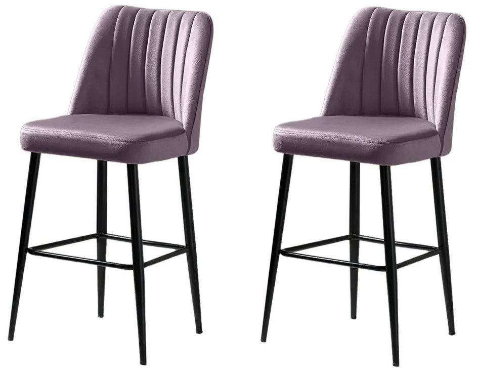 Zestaw krzeseł barowych Vento Lilac and Black, 2 szt., 2 szt.