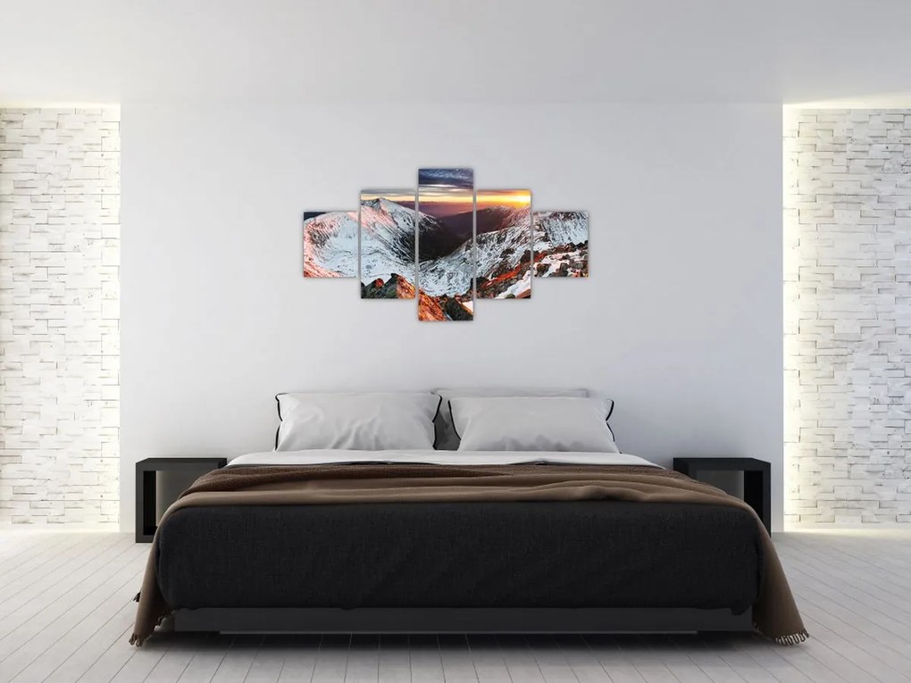 Obraz - Zimowa panorama górska (125x70 cm)