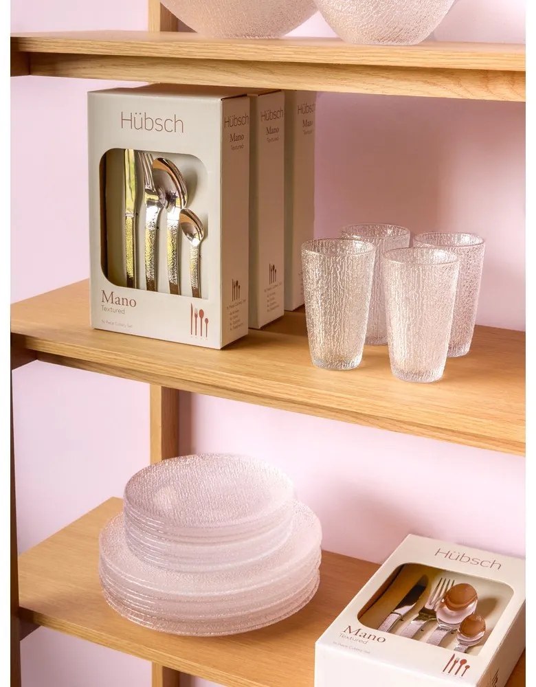 Sztućce ze stali nierdzewnej w kolorze srebra 16 szt. Mano – Hübsch