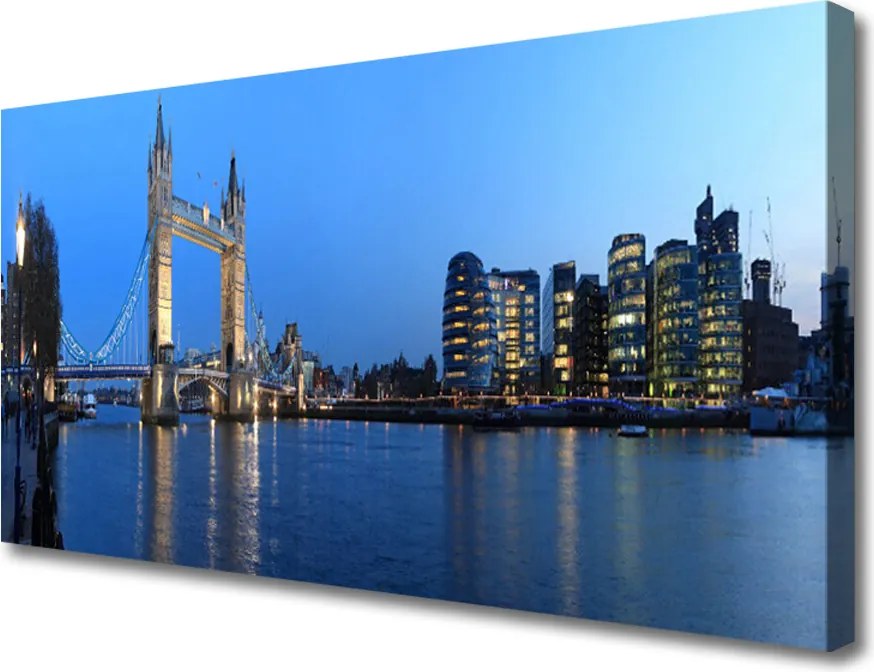 Zdjęcie na płótnie Podświetlony Most Miejski