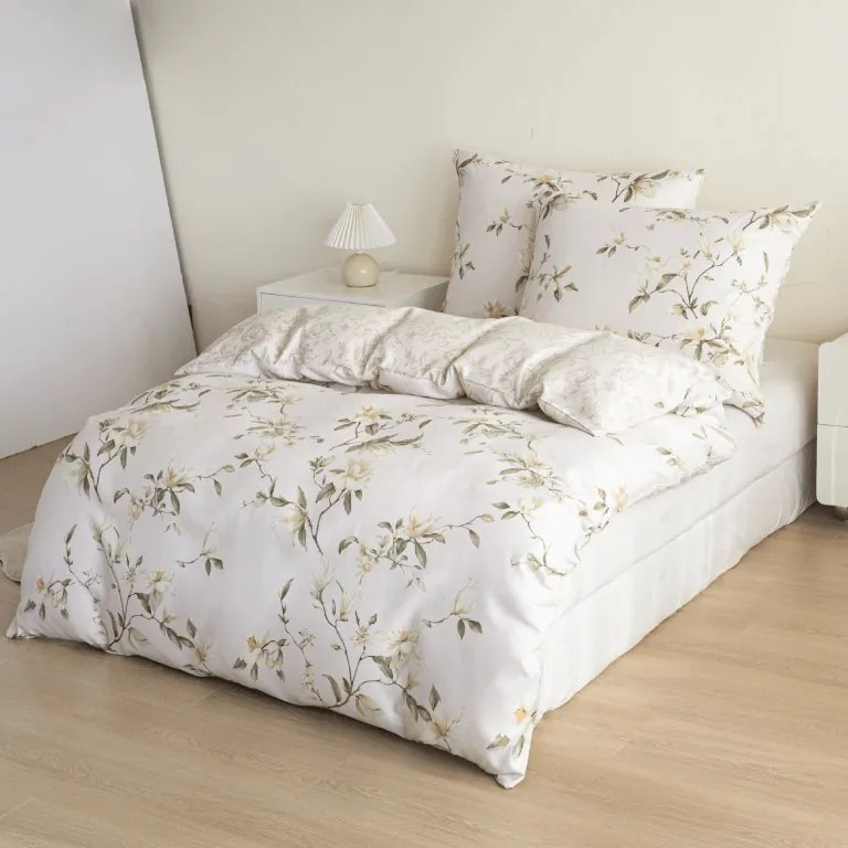 PrzytulneMieszkanie.pl PrzytulneMieszkanie.pl Pościel z mikrofibry LUNAVA kremowa Rozmiar pościeli: 70 x 90 cm | 140 x 200 cm