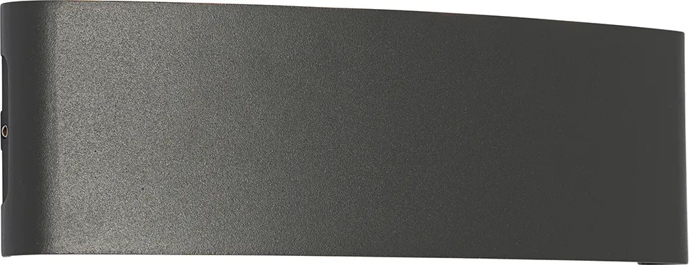 Lampa ścienna zewnętrzna ciemnoszara z LED 10-punktowym IP54 - Silly