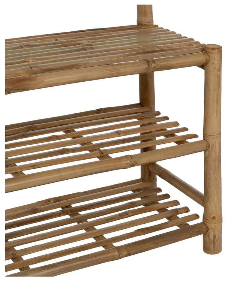 Bambusowy zestaw do przedpokoju w naturalnym kolorze 70x175x32 cm Manali – Ixia