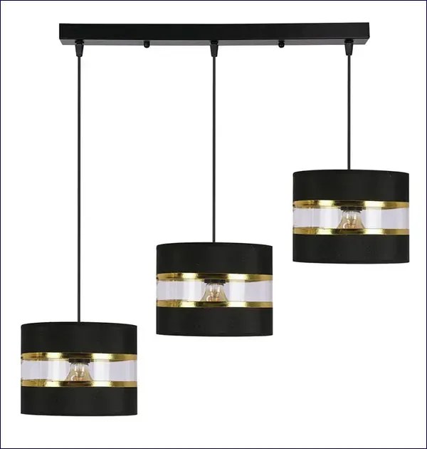 Nowoczesna potrójna czarna lampa wisząca - D255 S0-D99